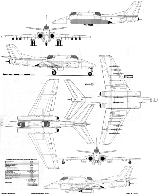 Чертеж Ил-102