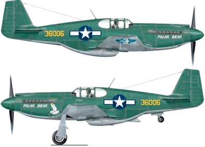 Силуэт North American P-51A-1-NA