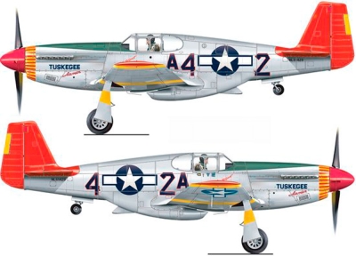 Силуэт North American P-51C-10-NT MUSTANG