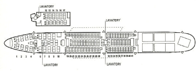 Расположение мест Boeing 747-200-Combi