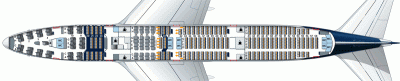 Расположение мест Boeing 747-400
