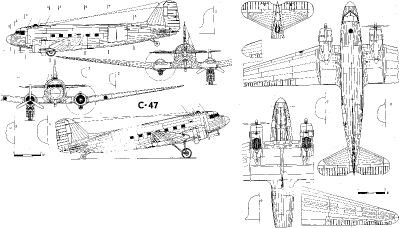 Чертеж Douglas C-47