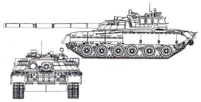 Чертеж танка Т-80У