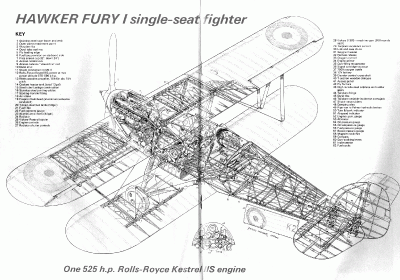 Компоновка Hawker Fury I