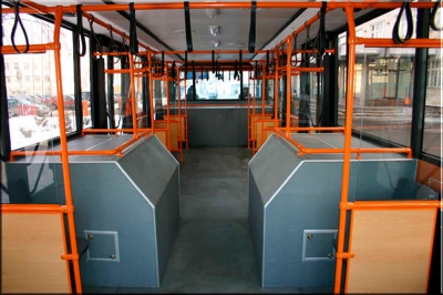 Салон перронного автобуса МАЗ-171