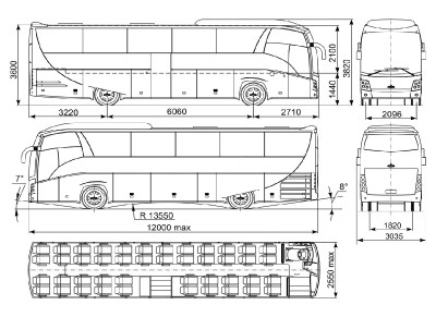 Чертеж автобуса МАЗ-251
