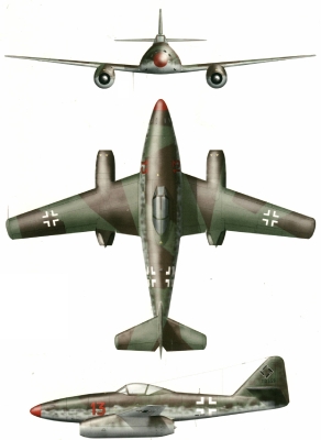 Силуэт Messerschmitt Me 262 A-1a