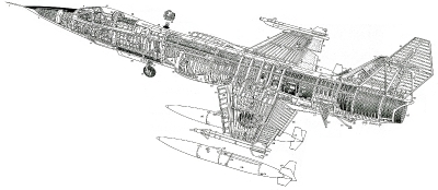 Компоновка Lockheed F-104A