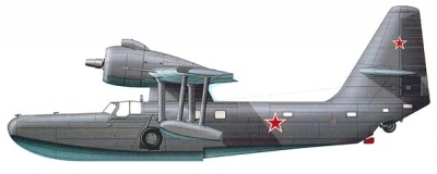 Силуэт самолета Бе-8