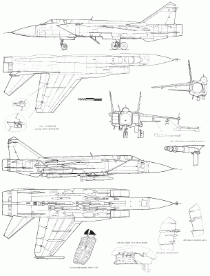 Чертеж МиГ-31М