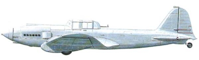 Силуэт штурмовика БШ-2 (ЦКБ-55)