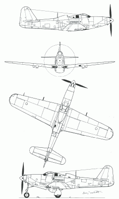 Чертеж Bell P-63