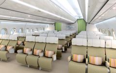 Пассажирский салон Airbus A350-941, эконом класс