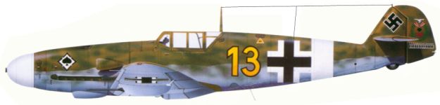 Силуэт Messerschmitt Bf.109G-2
