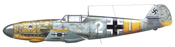 Силуэт Messerschmitt Bf.109F-2