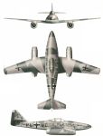 Силуэт Messerschmitt Me 262 V3
