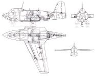 Компоновочная схема Messerschmitt Me.263