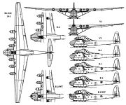 Чертеж модификаций Messerschmitt Me.323 Gigant