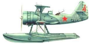 Силуэт гидросамолёта Бе-2 (КОР-1)