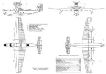 Чертеж самолета МБР-2 с мотором М-17