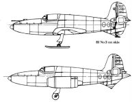 Чертеж самолета БИ-1 № 3