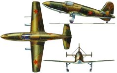 Чертеж ракетного истребителя БИ-1