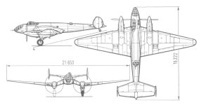 Чертеж самолета Ер-2