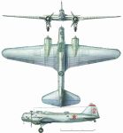 Силуэты бомбардировщика ДБ-3