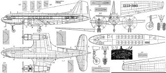 Чертеж Ил-14