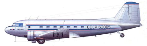 Силуэт самолета Ли-2