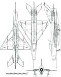 Чертеж МиГ-21Ф-13