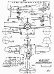 Чертеж истребителя И-185 М-71