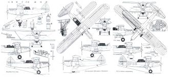Чертеж биплана P-Z