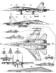 Чертеж Су-27