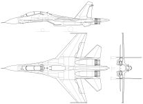 Чертеж Су-30