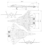 Чертеж истребителя Т-50