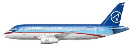 Силуэт Sukhoi Superjet 100