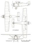 Чертеж истребителя И-4 (АНТ-5)