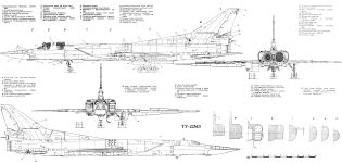 Чертеж самолета Ту-22М3