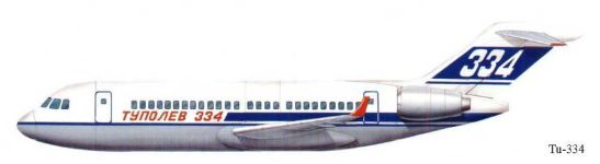 Силуэт Ту-334