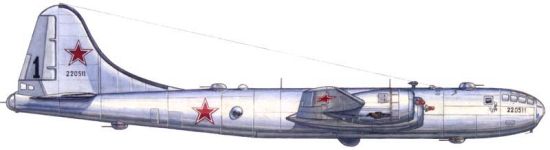 Силуэт бомбардировщика Ту-4
