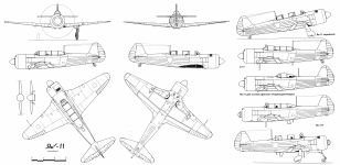 Чертеж Як-11