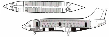 Компоновка салона самолета Boeing 737-200