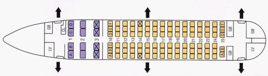 Компоновка салона самолета Boeing 737-200