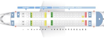 Компоновка салона самолета Boeing 737-300