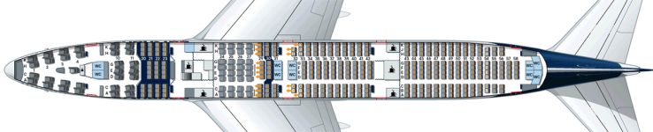 Расположение мест Boeing 747-300