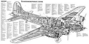 Компоновочная схема Boeing B-17F