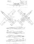 Чертеж Fairchild Republic A-10 Thunderbolt II