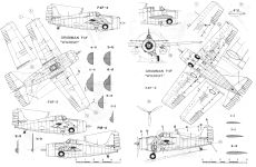 Чертеж Grumman F4F