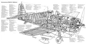 Компоновка Grumman F6F-5
